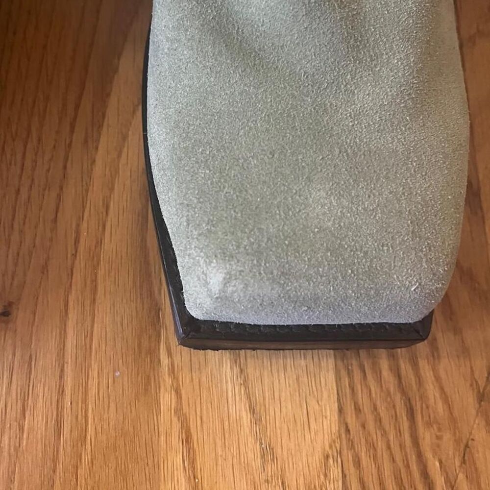 Jeffrey Campbell Juvenile-S Olive Green Suede Studded Western Boots Size 11 - Picture 7 of 8